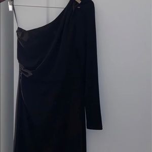 One shoulder black cocktail dress only worn once